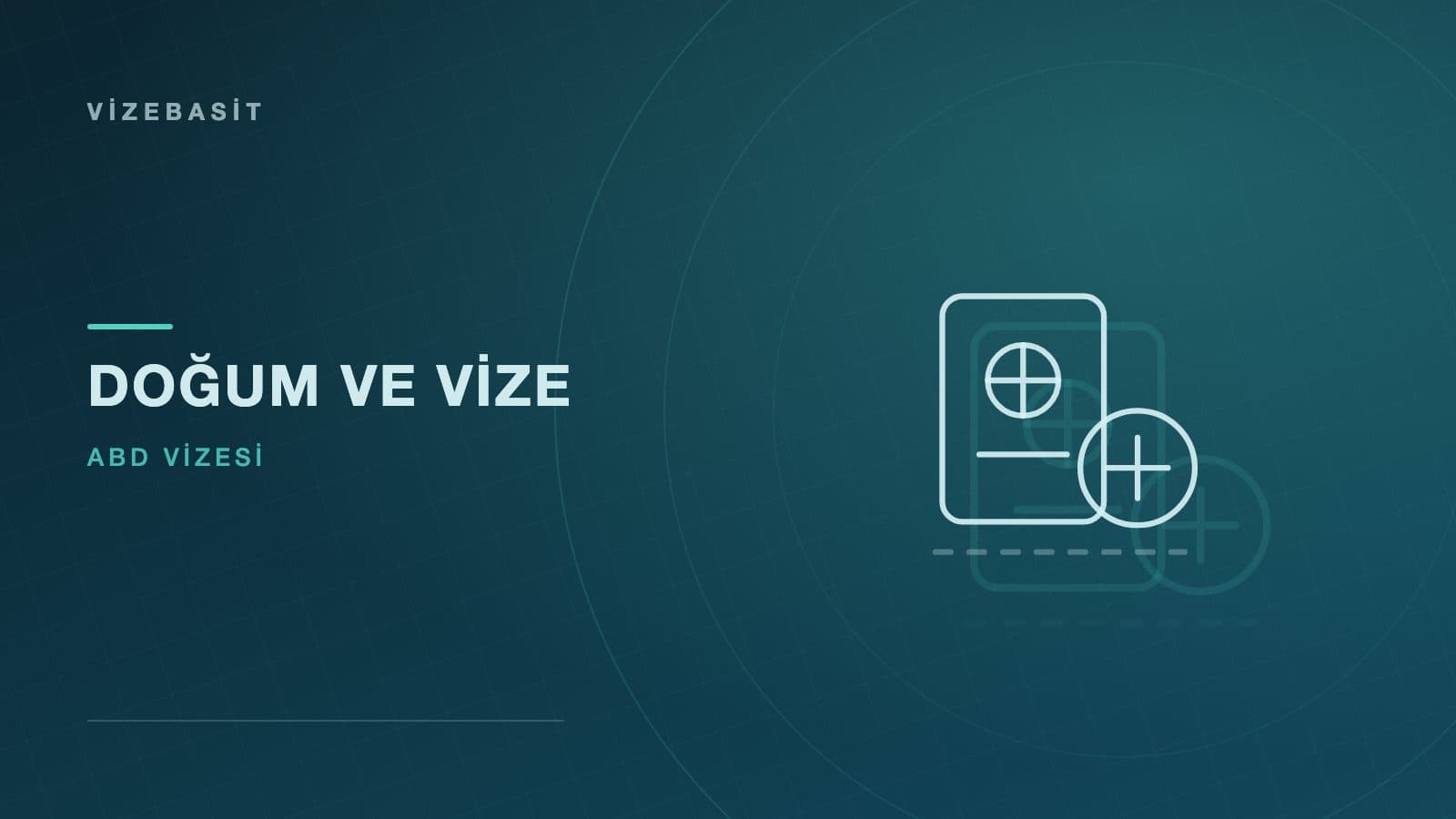 ABD’de doğum ve vize kuralları konulu pasaport ile tıbbi artı işareti motifli kapak görseli