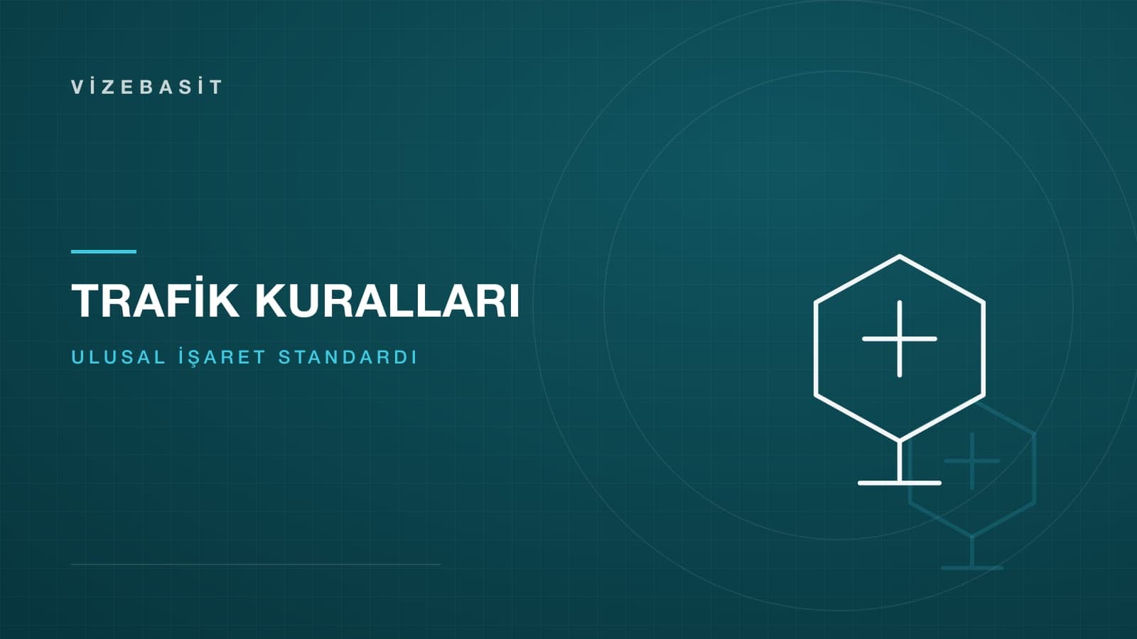 ABD trafik kurallarının ulusal işaret standardı için altıgen levha motifli kapak görseli