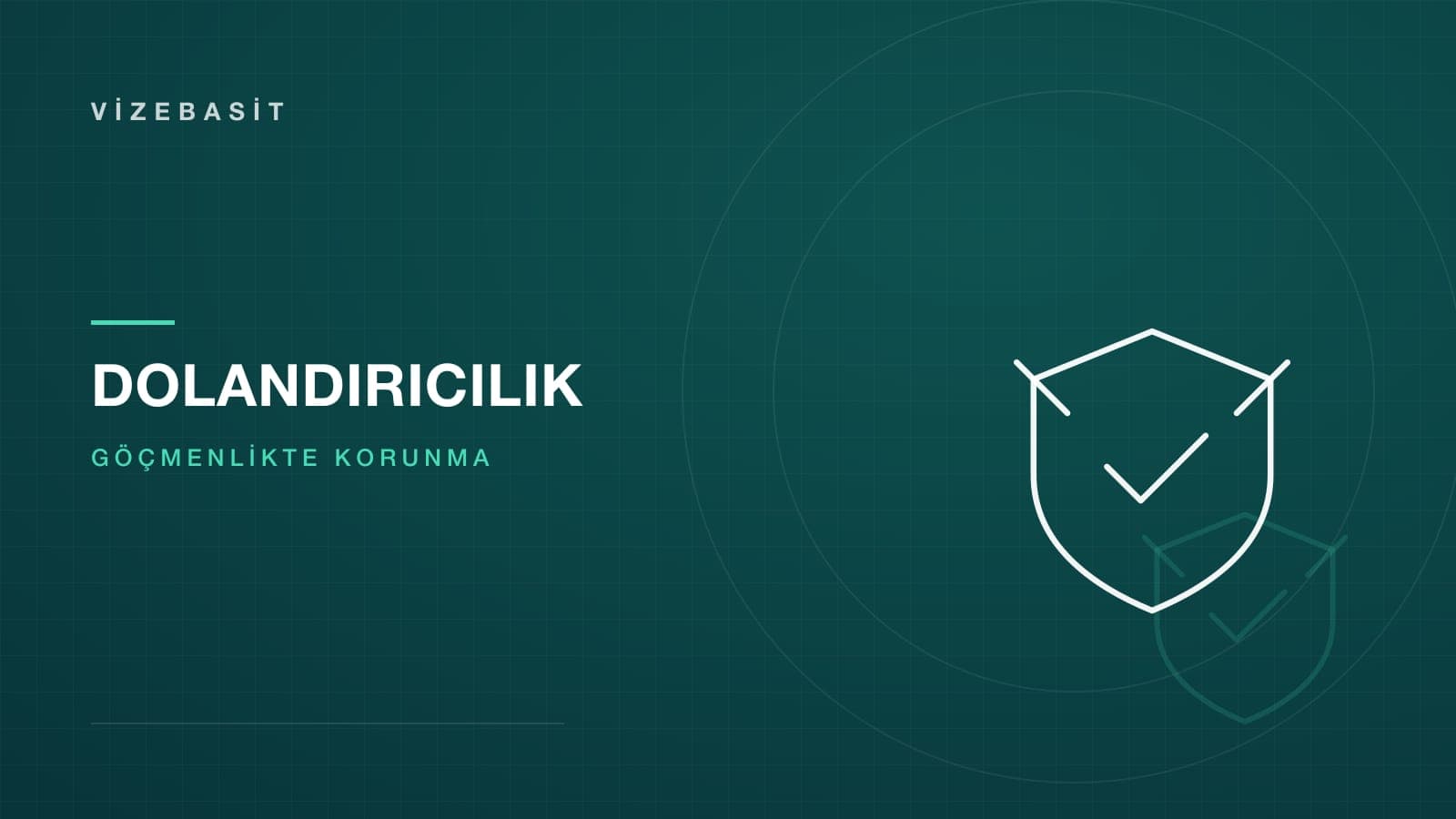 Göçmenlik dolandırıcılığı için kalkan ve kırık zincir motifli kapak görseli