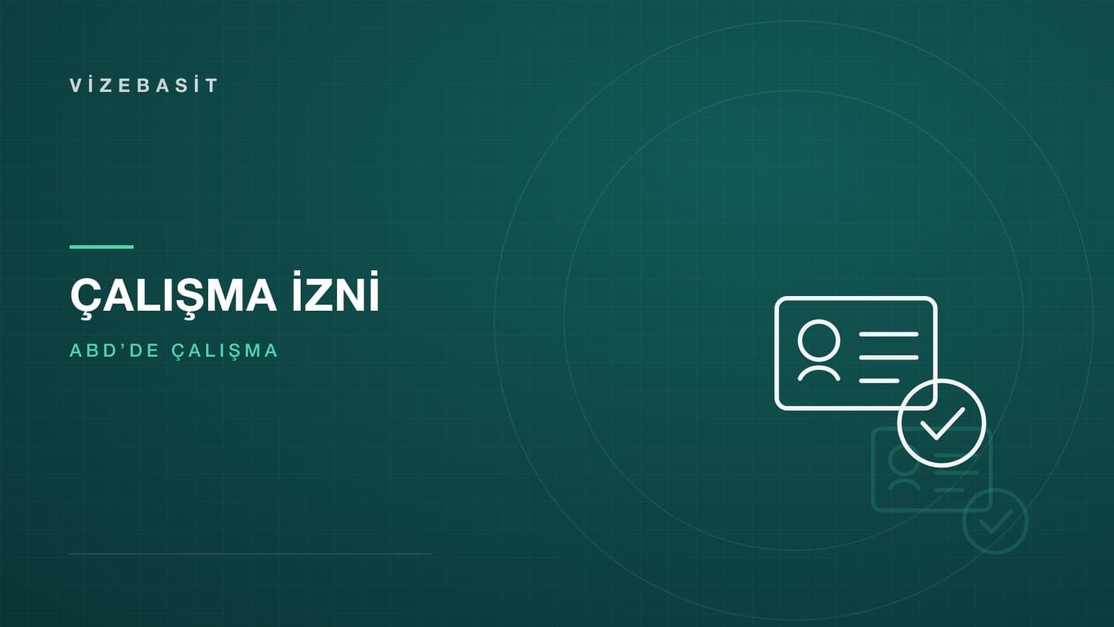 ABD çalışma izni ve EAD için kimlik kartı ve onay işareti motifli kapak görseli