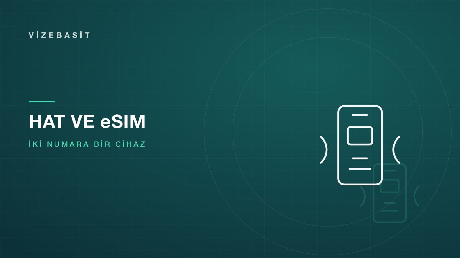 ABD’de SIM kart, eSIM ve internet için iki sinyal yayı arasındaki telefon motifli kapak görseli
