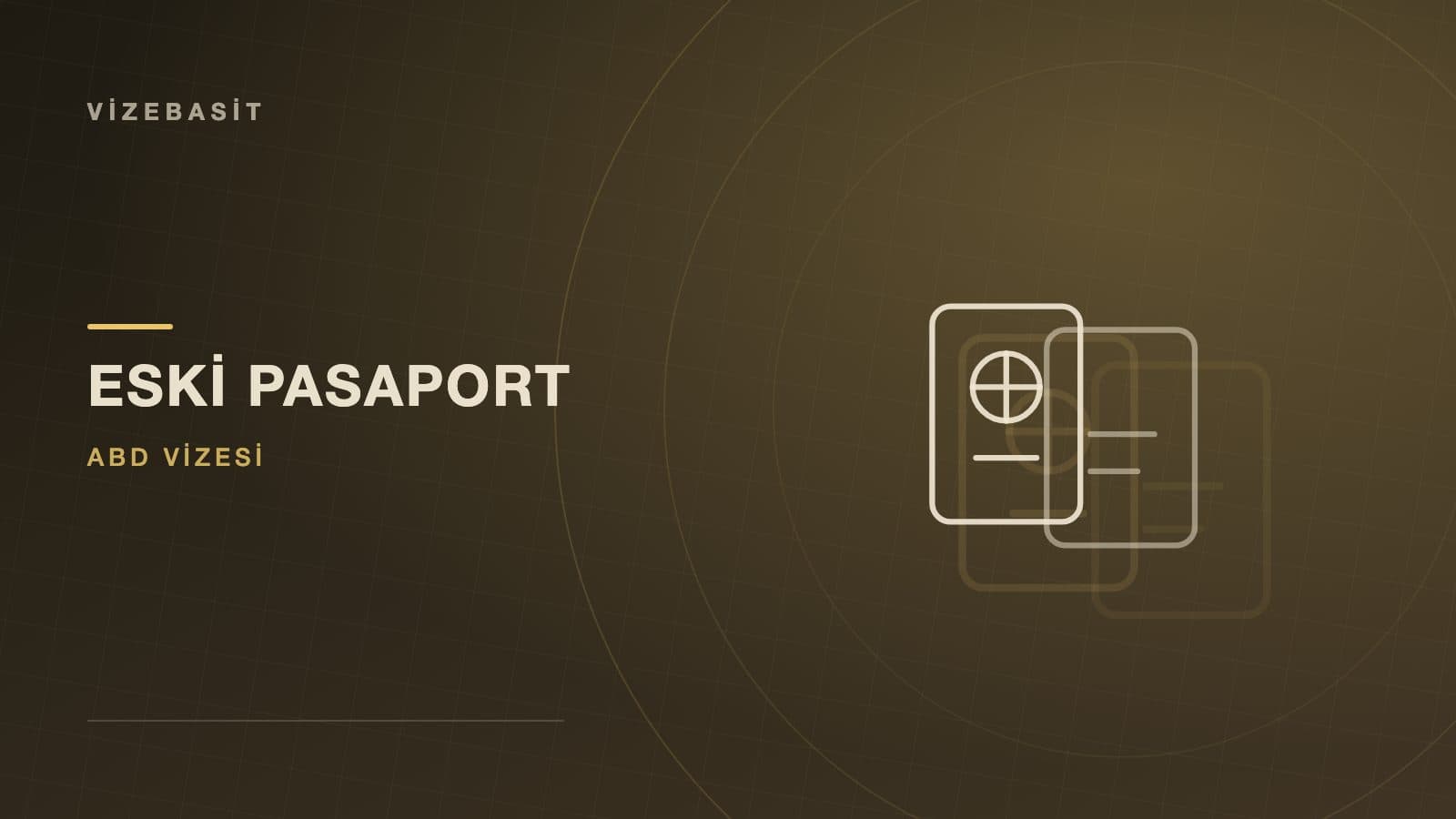 Eski pasaporttaki ABD vizesi konulu iki pasaport motifli kapak görseli