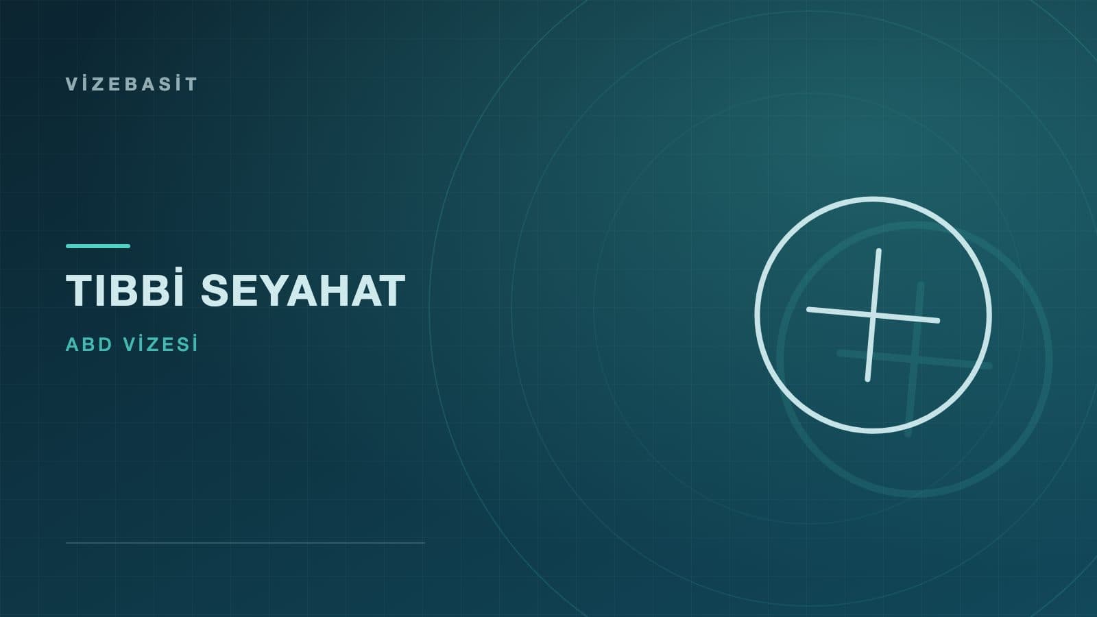 Tedavi amaçlı ABD vizesi için tıbbi artı motifli kapak görseli